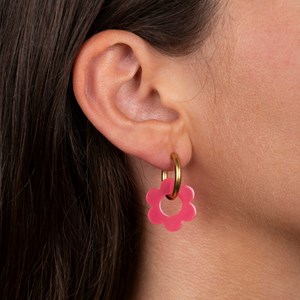 Baby fleurette - acier inoxydable doré Fuchsia