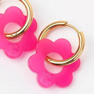 Baby fleurette - acier inoxydable doré Fuchsia