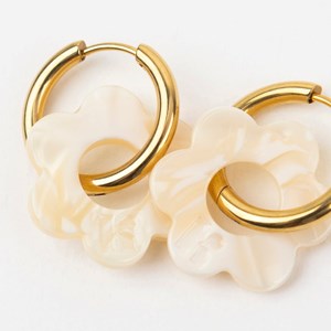 Baby fleurette - acier inoxydable doré Nude