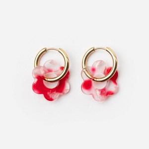 Baby fleurette - acier inoxydable doré Rouge