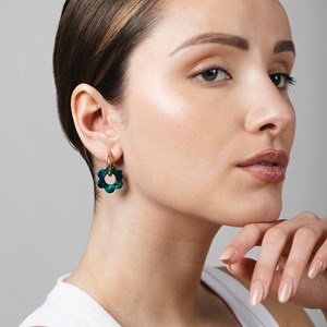 Baby fleurette - acier inoxydable doré Vert