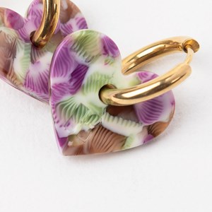 Lova lova - acier inoxydable doré Magenta et Vert