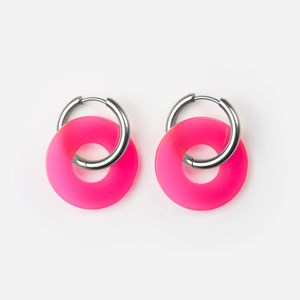 Donuts - acier inoxydable argenté Fuchsia