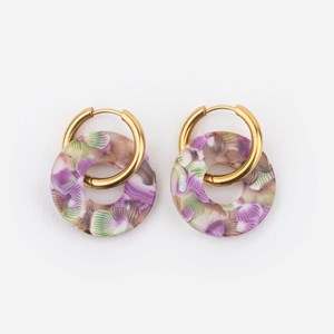 Donuts - acier inoxydable doré Magenta et Vert