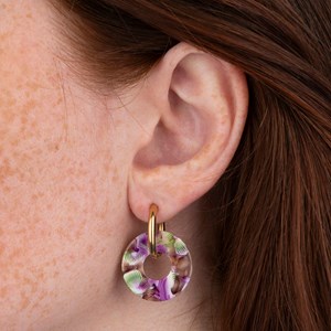 Donuts - acier inoxydable doré Magenta et Vert