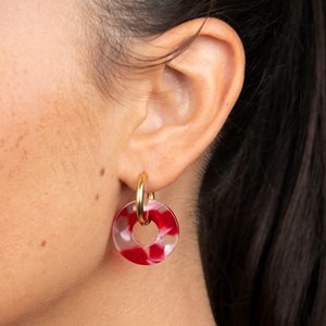 Donuts - acier inoxydable argenté Rouge