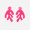 Boucles d'oreilles algae Fuchsia