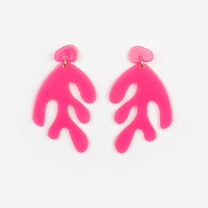 Boucles d'oreilles algae Fuchsia