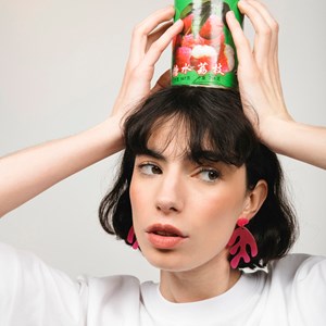 Boucles d'oreilles algae Fuchsia