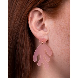 Boucles d'oreilles algae Rose Pâle