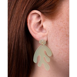 Boucles d'oreilles algae Vert amande
