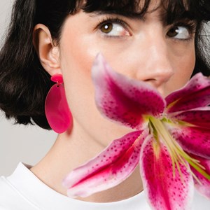 Boucles d'oreilles ové Fuchsia