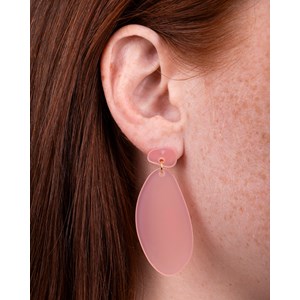 Boucles d'oreilles ové Rose Pâle