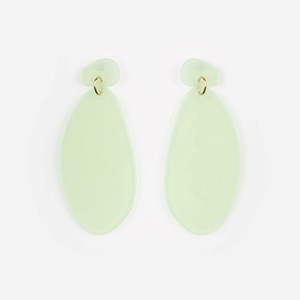 Boucles d'oreilles ové Vert amande