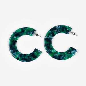 Boucles d'oreilles ginza Vert