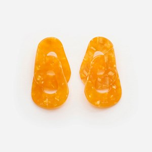 Boucles d'oreilles maillon Abricot