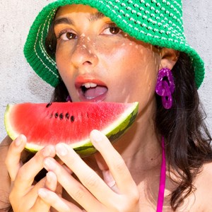 Boucles d'oreilles maillon Açaï