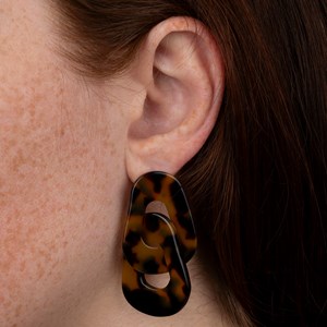 Boucles d'oreilles maillon Écaille