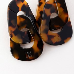 Boucles d'oreilles maillon Fuchsia