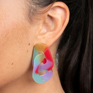 Boucles d'oreilles maillon Muse