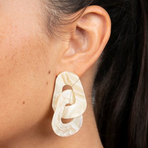 Boucles d'oreilles maillon Nude