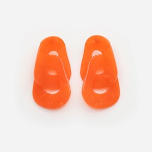 Boucles d'oreilles maillon Orange