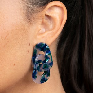 Boucles d'oreilles maillon Verde