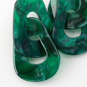 Boucles d'oreilles maillon Vert