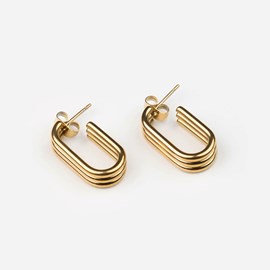 Boucles d'oreilles rayon - doré