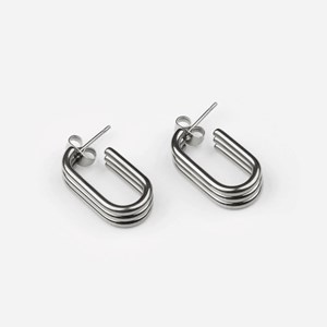 Boucles d'oreilles rayon - argenté