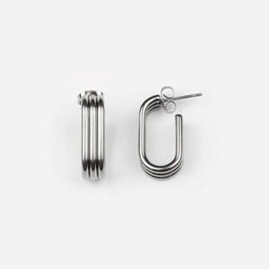 Boucles d'oreilles rayon - argenté