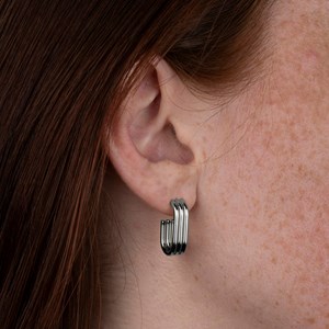 Boucles d'oreilles rayon - argenté