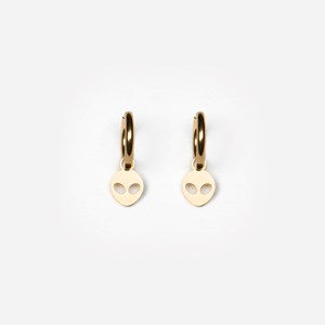 Boucles d'oreilles alien - doré