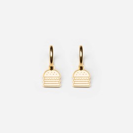 Boucles d'oreilles burger - doré