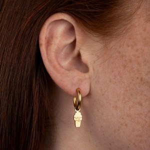 Boucles d'oreilles cornet - doré