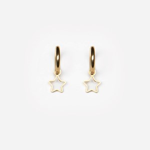 Boucles d'oreilles etoile - doré