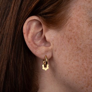 Boucles d'oreilles fleurette - doré