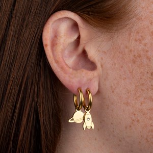 Boucles d'oreilles fusee - doré