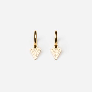 Boucles d'oreilles pizza - doré