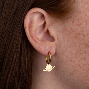 Boucles d'oreilles saturne - doré