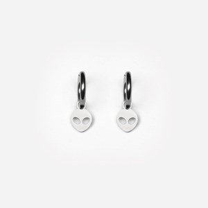 Boucles d'oreilles alien - argenté