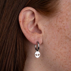 Boucles d'oreilles alien - argenté