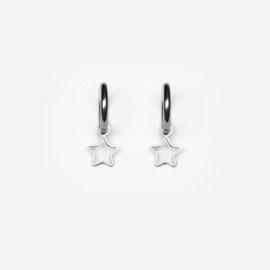 Boucles d'oreilles etoile - argenté