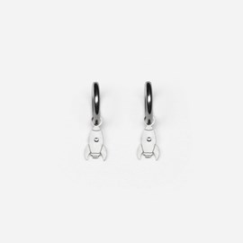 Boucles d'oreilles fusee - argenté