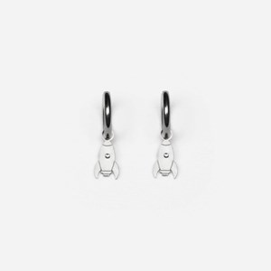 Boucles d'oreilles fusee - argenté