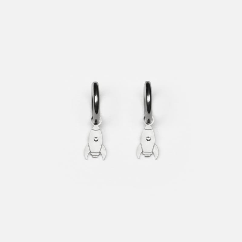 Kurage Ginza - Boucles d'oreilles fusee - argenté