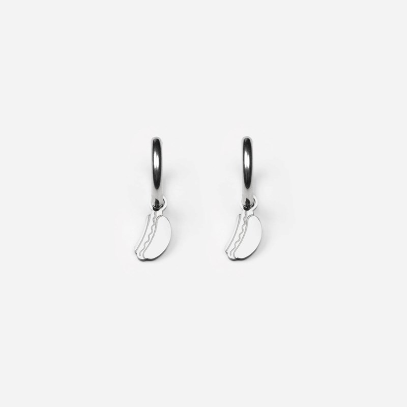 Boucles d'oreilles hot dog - argenté