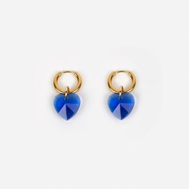 Boucles d'oreilles heart attack - bleu