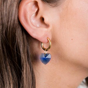 Boucles d'oreilles heart attack - bleu