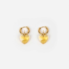 Boucles d'oreilles heart attack - honey